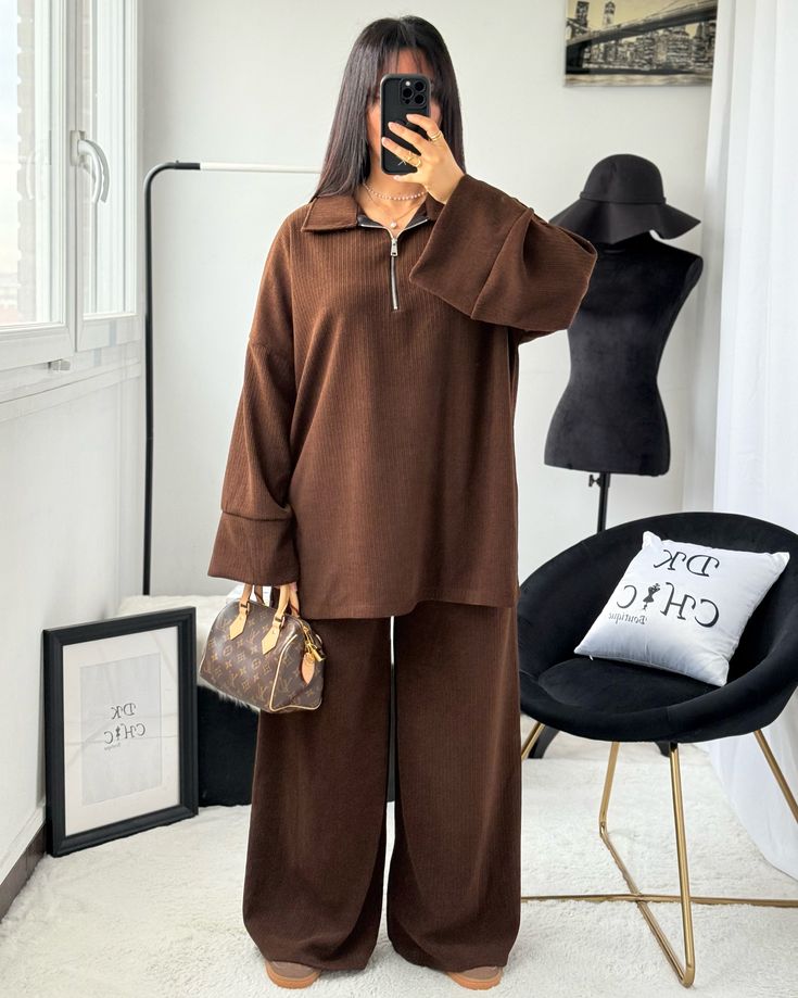 Ensemble Confort Oversize – Chocolat