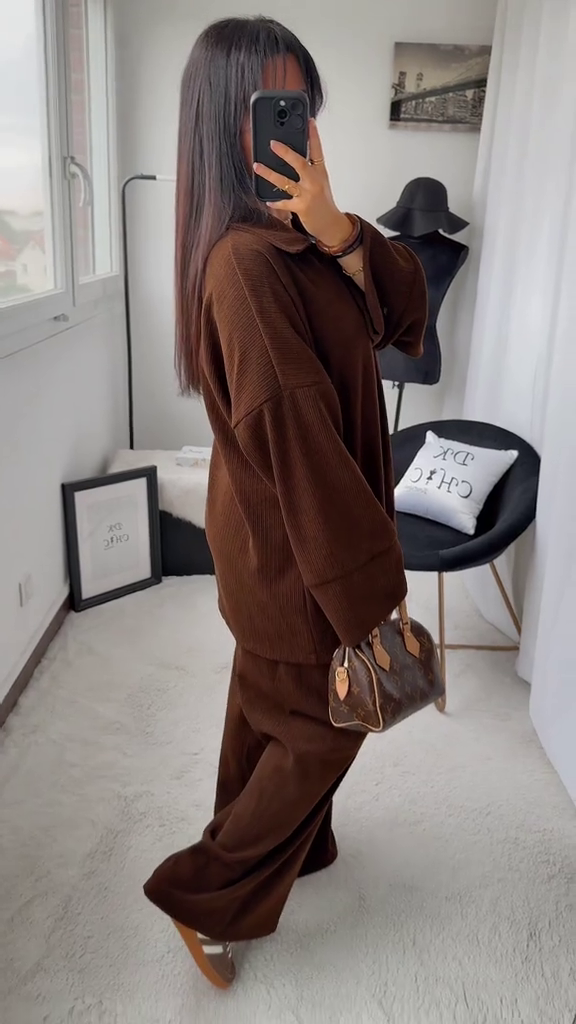 Ensemble Confort Oversize – Chocolat
